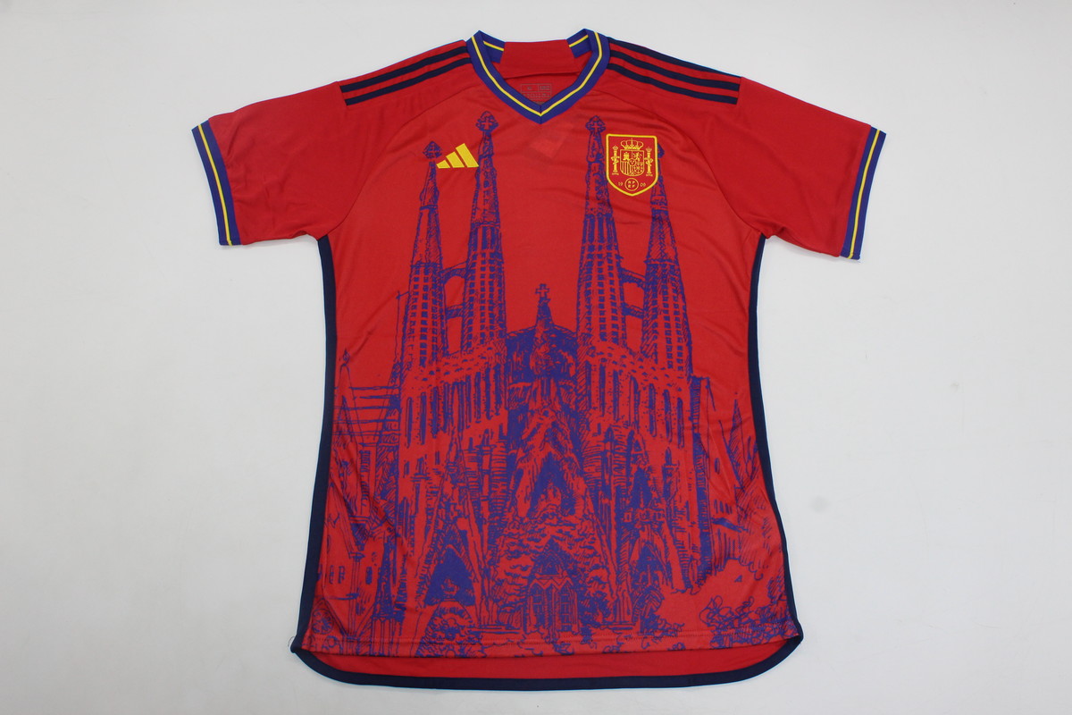 AAA Quality Spain 23/24 City Red Soccer Jersey